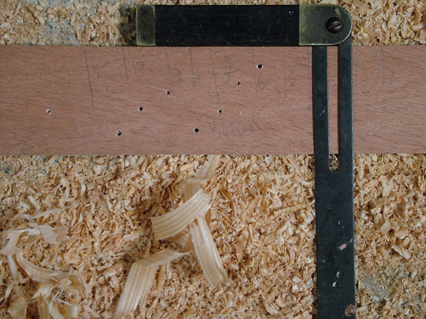 5 Marking the bevels on to a bevel board