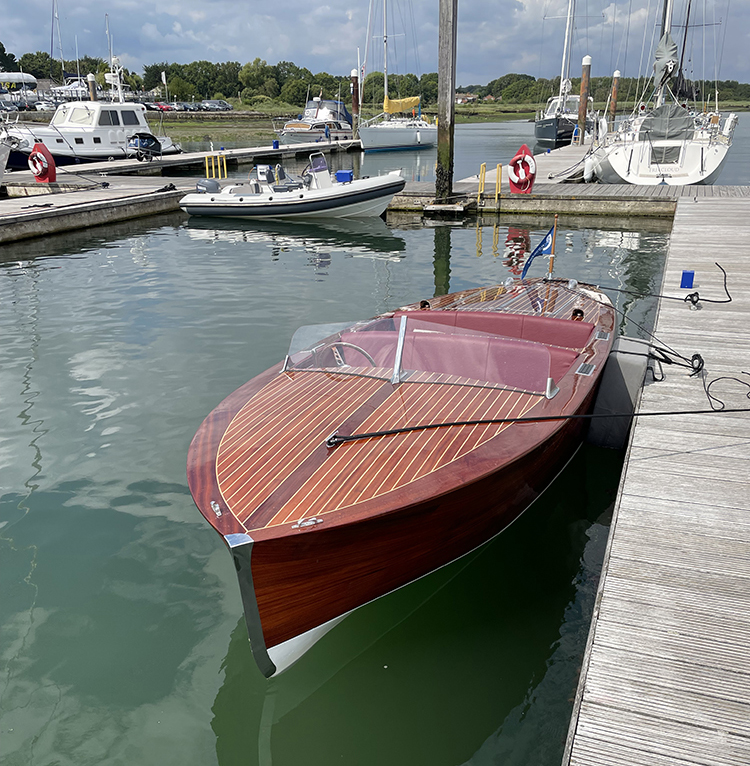 Morning Wood- classic motorboat