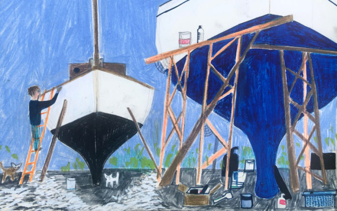 Untitled design - 2024-09-19T164135.870 Adrian Morgan boat size drawing by Charlotte Watters